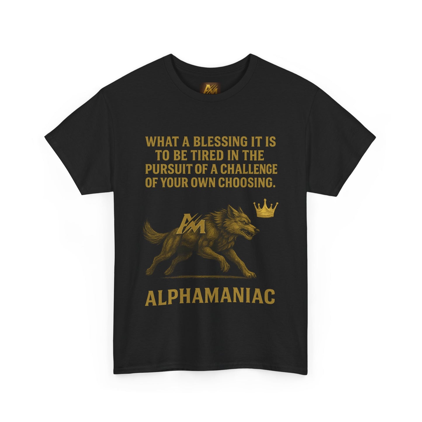 Alpha Maniac Inspirational Tee, Motivational Fitness Shirt, Unisex Casual Wear, Gift for Gym Lovers, Empowerment Apparel
