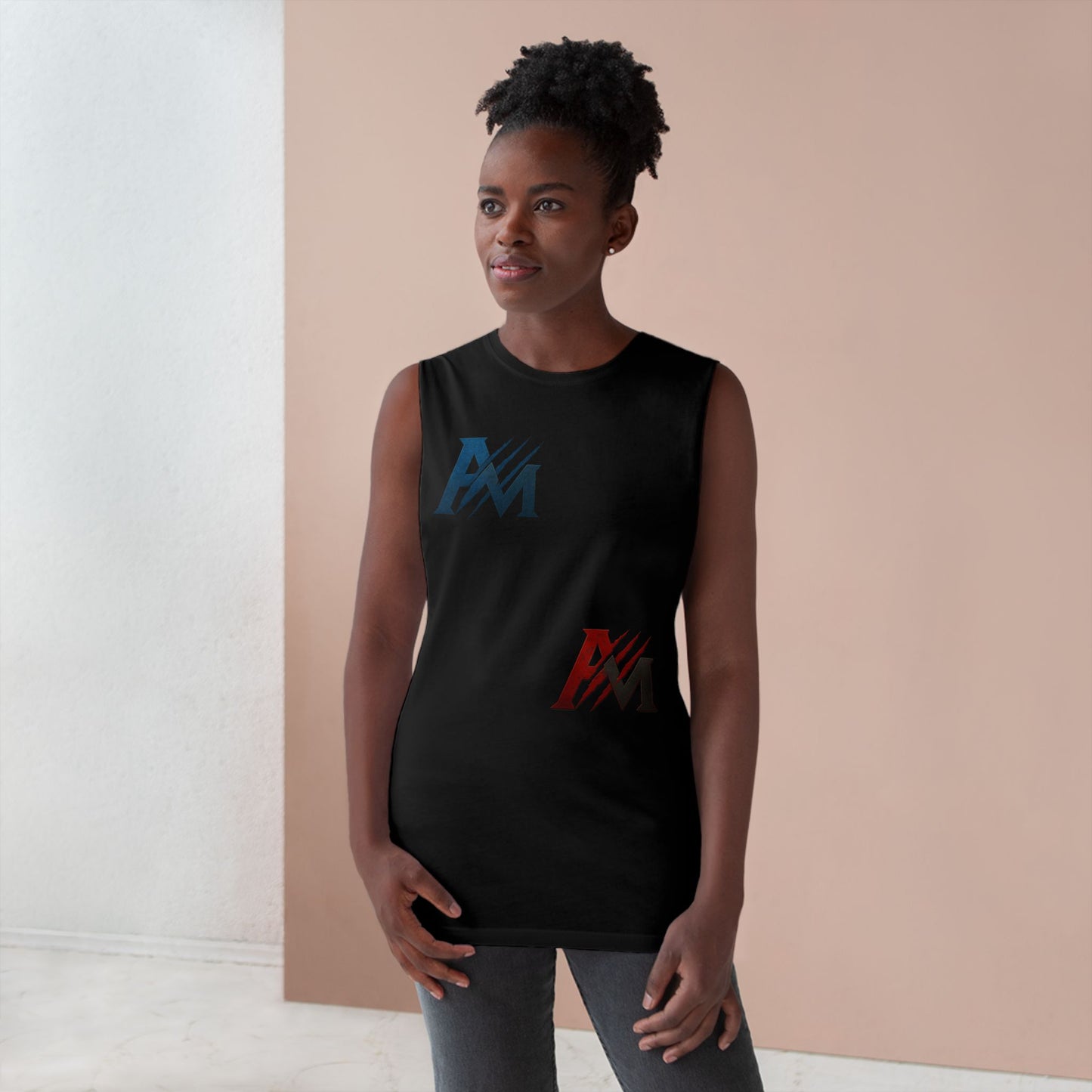 Barnard Tank Top - Double AM logo (Red/Blue)