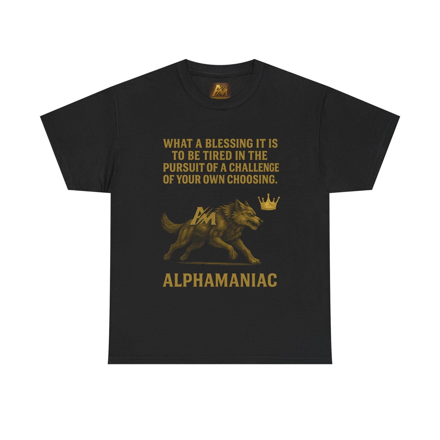 Alpha Maniac Inspirational Tee, Motivational Fitness Shirt, Unisex Casual Wear, Gift for Gym Lovers, Empowerment Apparel
