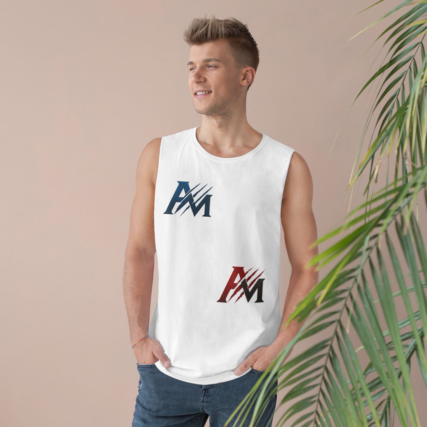 Barnard Tank Top - Double AM logo (Red/Blue)