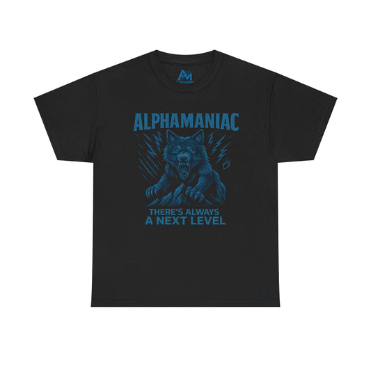Unisex Heavy Cotton Tee - "Alphamaniac" Graphic Tee, Unique Gift for Fitness Lovers, Casual Wear, Motivational Apparel, Men's Women's Shirt