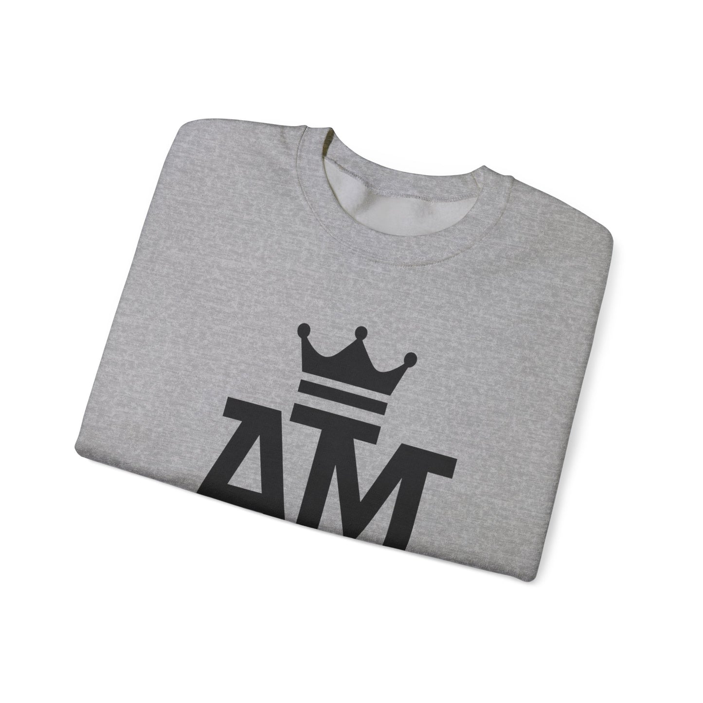 Crown AM Crewneck Sweatshirt | Unisex Apparel, Casual Wear, Gift for Her/Him, Cozy Sweatshirt, Birthday Gift