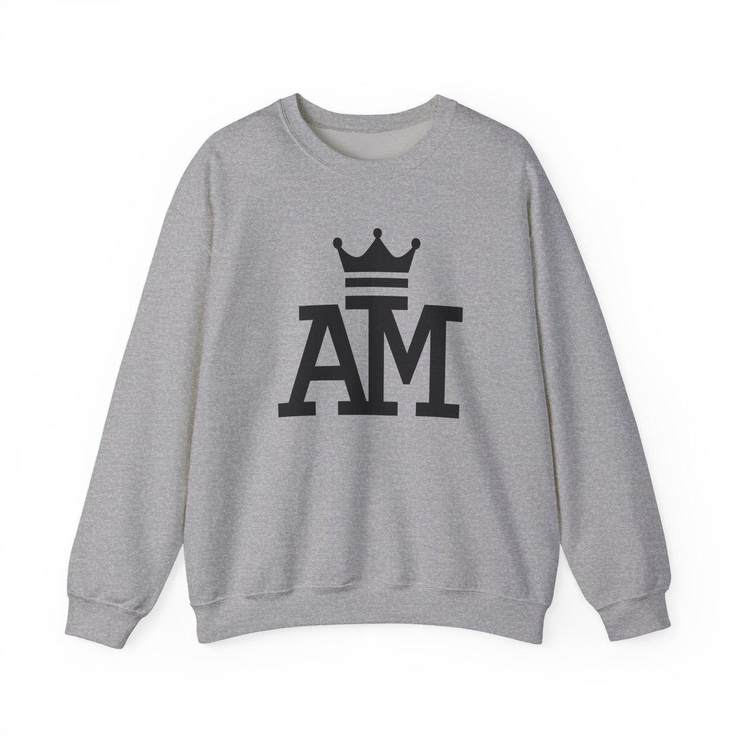 Crown AM Crewneck Sweatshirt | Unisex Apparel, Casual Wear, Gift for Her/Him, Cozy Sweatshirt, Birthday Gift