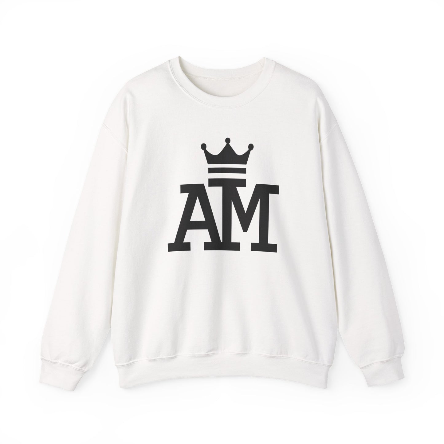 Crown AM Crewneck Sweatshirt | Unisex Apparel, Casual Wear, Gift for Her/Him, Cozy Sweatshirt, Birthday Gift
