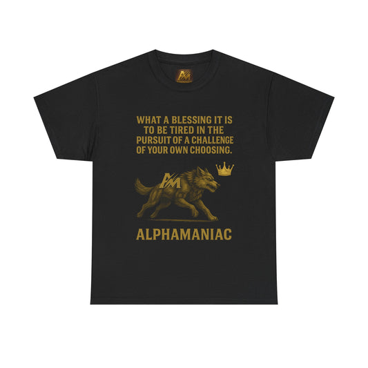 Alpha Maniac Inspirational Tee, Motivational Fitness Shirt, Unisex Casual Wear, Gift for Gym Lovers, Empowerment Apparel