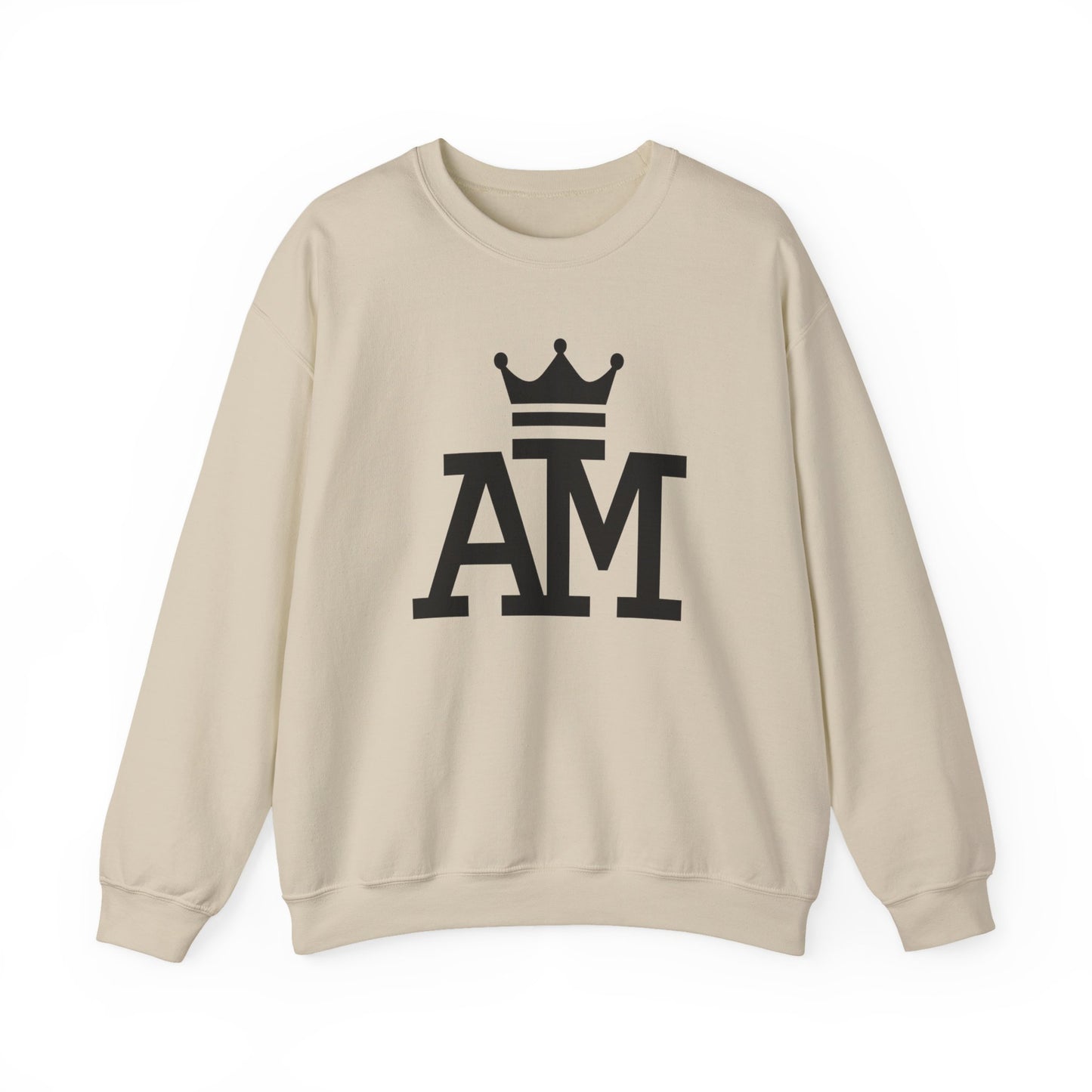 Crown AM Crewneck Sweatshirt | Unisex Apparel, Casual Wear, Gift for Her/Him, Cozy Sweatshirt, Birthday Gift
