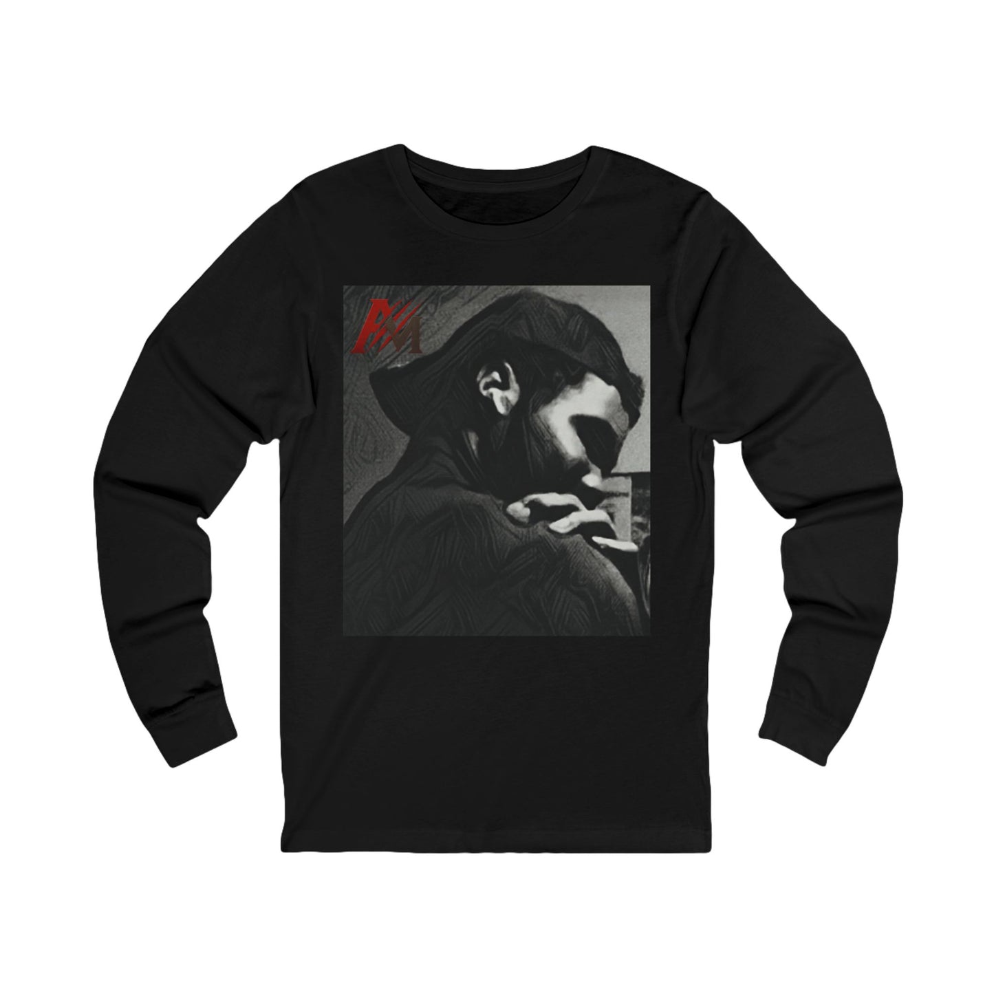 Bold Graphic Long Sleeve Tee for Creative Souls, Casual Wear, Street Fashion, Unique Gift, Art Inspired Fashion