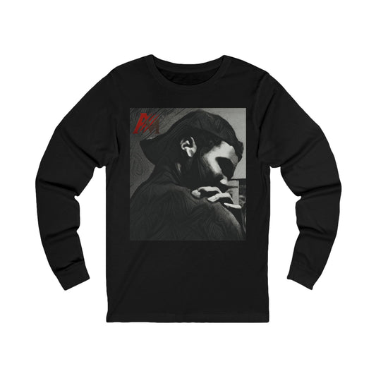 Bold Graphic Long Sleeve Tee for Creative Souls, Casual Wear, Street Fashion, Unique Gift, Art Inspired Fashion