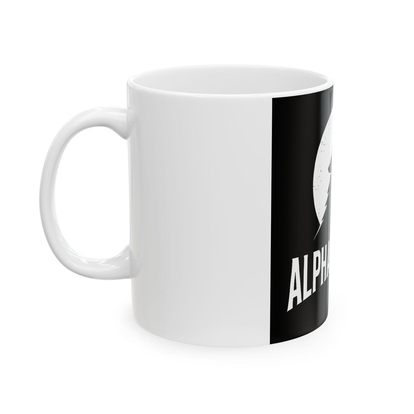 Wolf Pack Ceramic Mug - Howling Wolf Design, Fun Gift for Dog Lovers, Alpha Coffee Cup, Unique Home Decor, Ideal for Birthdays, Halloween