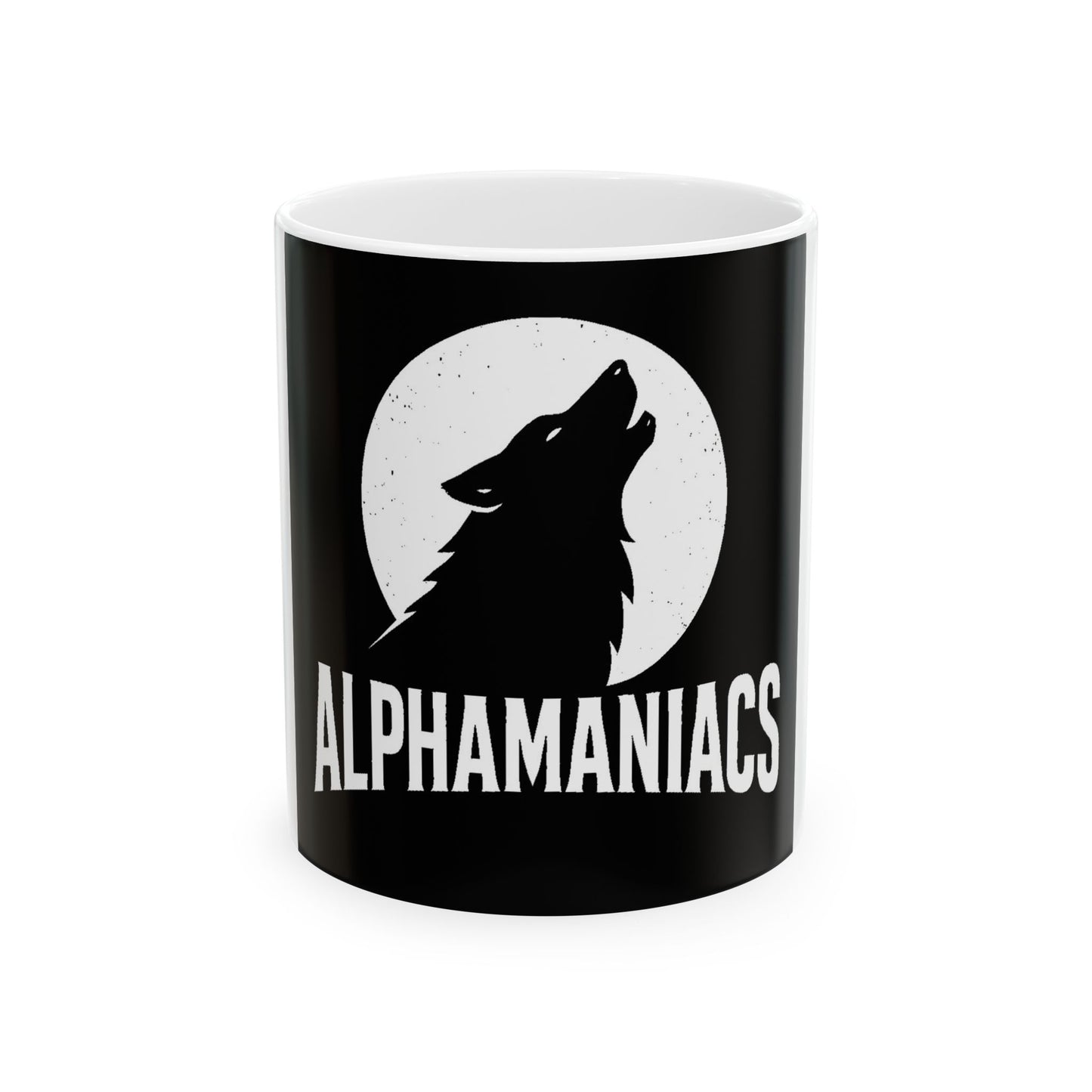 Wolf Pack Ceramic Mug - Howling Wolf Design, Fun Gift for Dog Lovers, Alpha Coffee Cup, Unique Home Decor, Ideal for Birthdays, Halloween