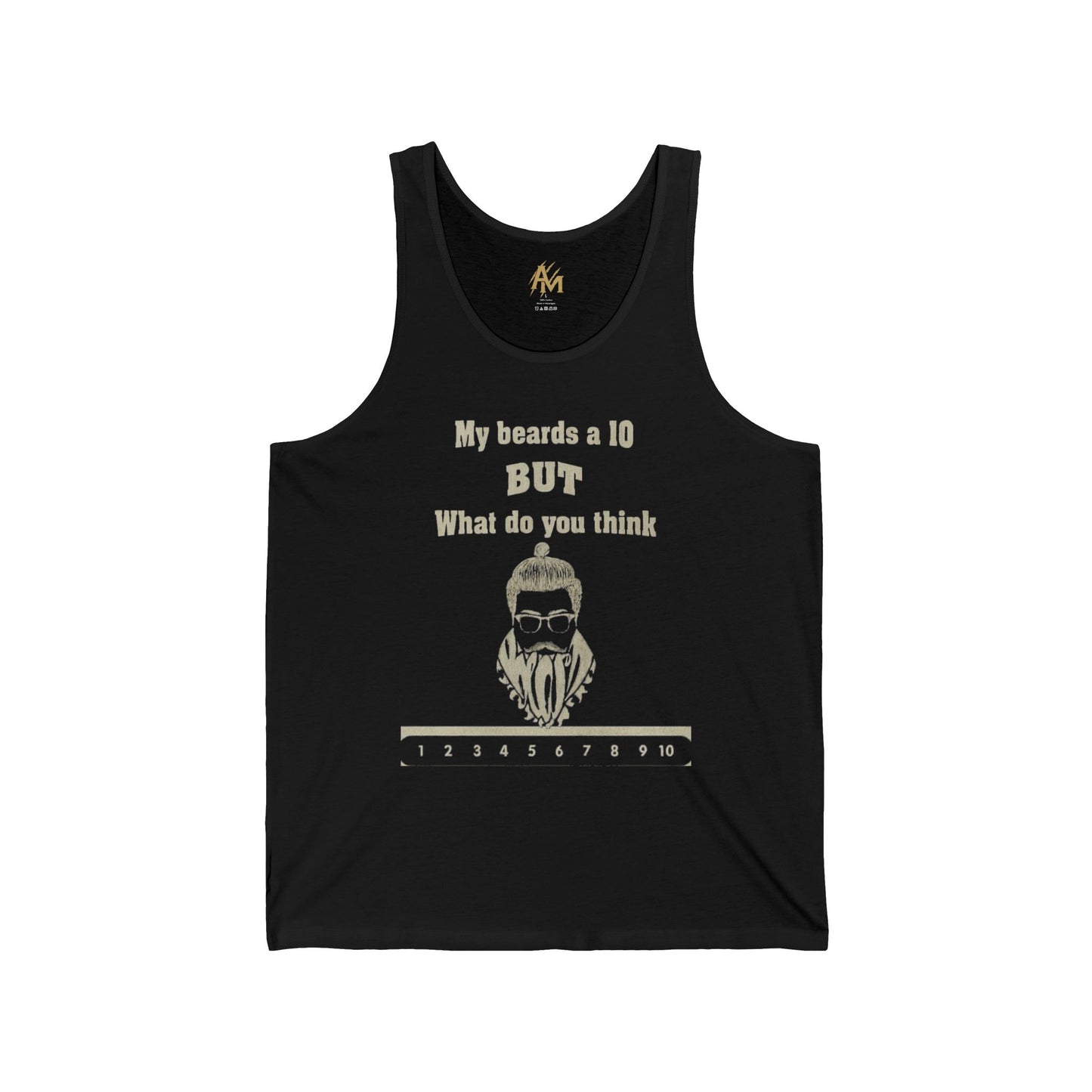 Funny Beard Tank Top, Unisex Jersey Tank, Gift for Dad, Summer Apparel, Bearded Man Shirt, Ideal for Parties and Gatherings