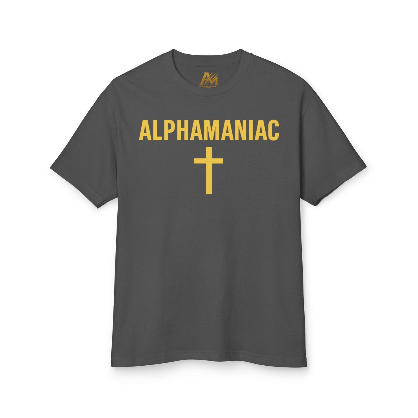 ALPHAMANIAC Unisex Garment-Dyed Heavyweight Tee with Eye Design, Casual Streetwear, Gift for Friends, Unique Graphic Tee, Everyday Comfort